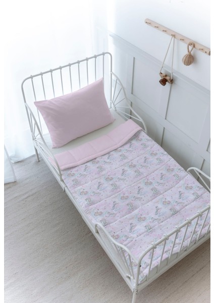 Organik Baskılı Bebek (100X150 Cm) Yorgan Seti - Iconic Serisi - Unicorn Dream