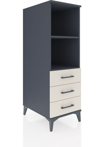 Kronos Dolap 2 Raflı 3 Çekmeceli 44X59X134 Antrasit-Aytaşı fiyatları