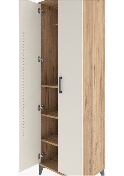 Hyperion Dolap 3 Raflı 2 Kapaklı Tek Askılı 60X44X195 Çam-Aytaşı indirimleri