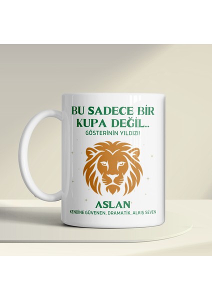 Aslan Burcu Kahve Kupası – Astroloji Temalı Hediye