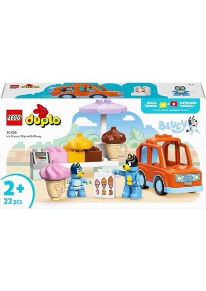 10458 LEGO Duplo Bluey ile Dondurma Gezisi 22 Parça +2 Yaş