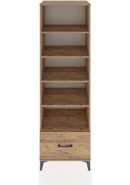Hyperion Dolap 5 Raflı Tek Çekmeceli 60X44X195 Çam-Çam