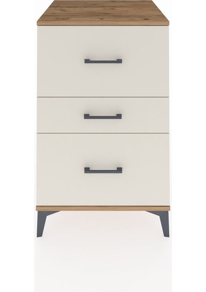 Kronos Komodin 3 Çekmeceli 60X59X96 Çam-Aytaşı