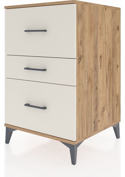 Kronos Komodin 3 Çekmeceli 60X59X96 Çam-Aytaşı modelleri
