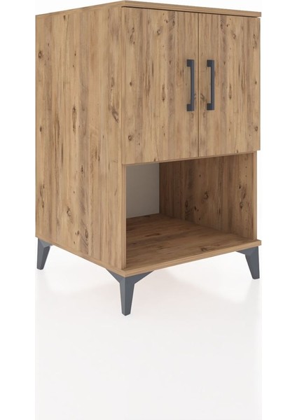 Kronos Komodin 2 Raflı 2 Kapaklı 60X59X96 Çam-Çam fiyatları