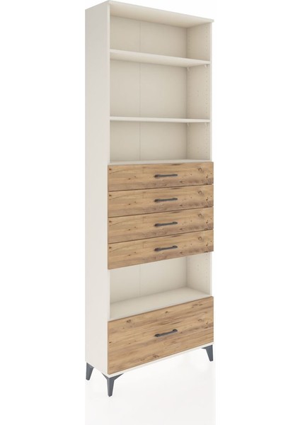 Arges Dolap 4 Raflı 5 Çekmeceli 88X30X243 Aytaşı-Çam fiyatları