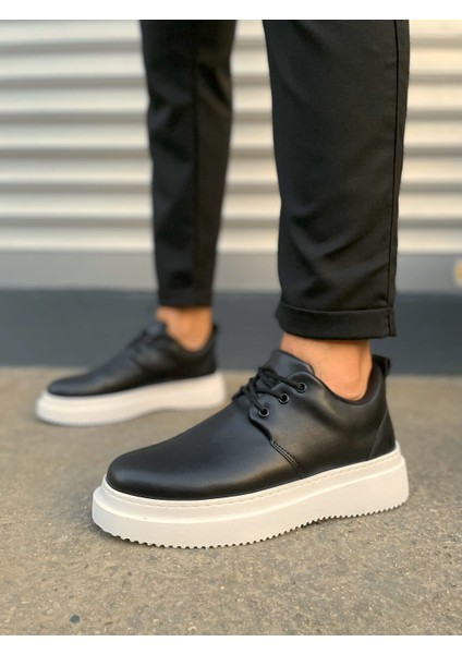 JYX03 Luxor Bağcıklı Cilt Erkek Günlük Spor Klasik Ayakkabı Cbt - Siyah fiyatları