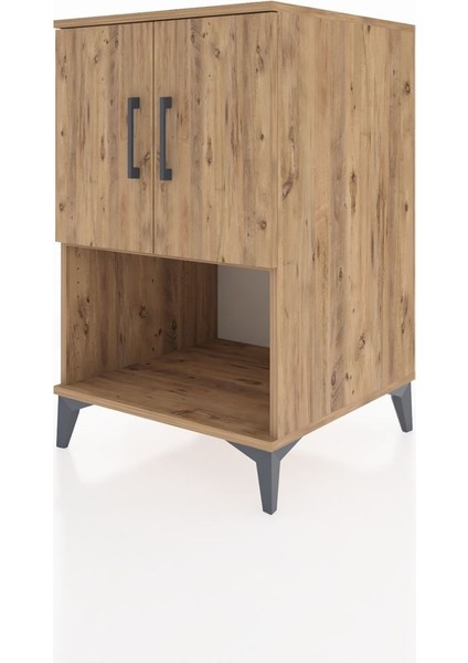 Kronos Komodin 2 Raflı 2 Kapaklı 60X59X96 Çam-Çam modelleri