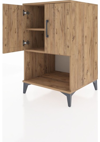 Kronos Komodin 2 Raflı 2 Kapaklı 60X59X96 Çam-Çam fırsatları