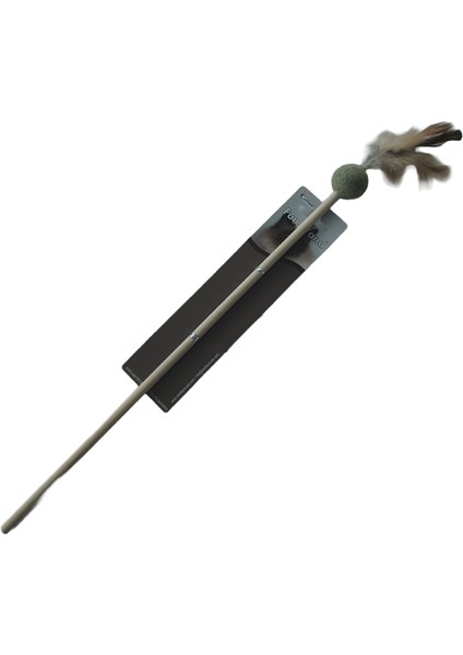 Kedi Otlu Tüylü Kedi Oltası Oyuncağı 50 cm - Petshopundan