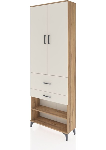 Arges Dolap 5 Raflı 2 Çekmeceli 2 Kapaklı 88X30X243 Çam-Aytaşı modelleri