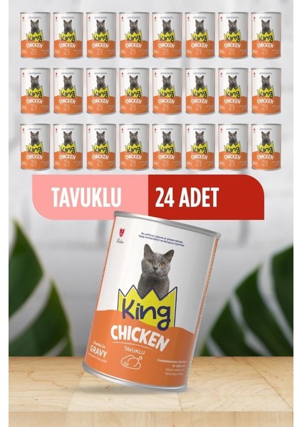 Sos Içerisinde Et Parçacıklı Tavuklu Kedi Konservesi 400 Gr*24 Adet
