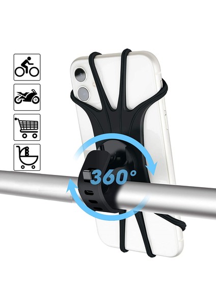 Motorsiklet, Bisiklet Örümcek Silikon Telefon Tutucu