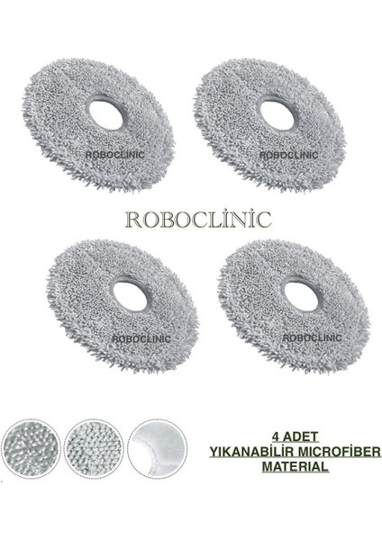 Dreame L10S Plus Yedek Mop 4 Adet