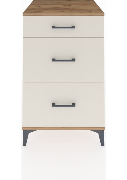 Kronos Komodin 3 Çekmeceli 60X59X96 Çam-Aytaşı