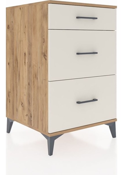 Kronos Komodin 3 Çekmeceli 60X59X96 Çam-Aytaşı fiyatları