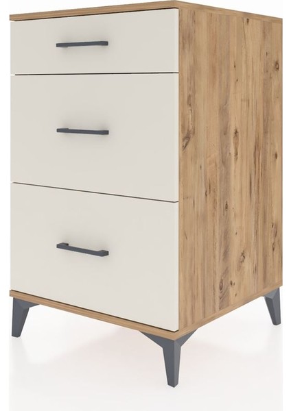 Kronos Komodin 3 Çekmeceli 60X59X96 Çam-Aytaşı modelleri