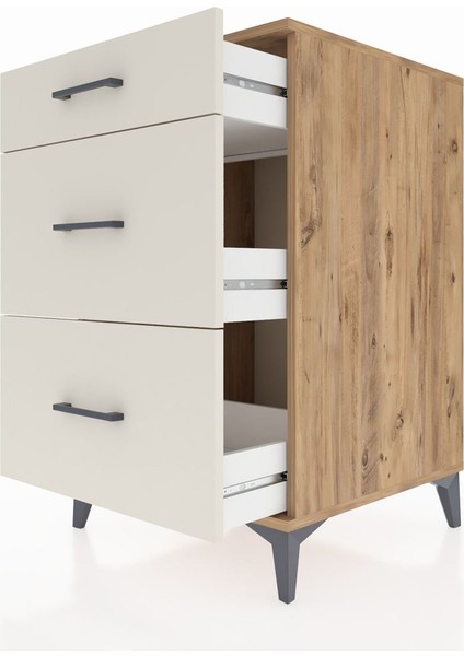 Kronos Komodin 3 Çekmeceli 60X59X96 Çam-Aytaşı indirimleri