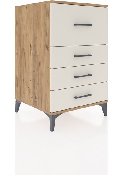 Kronos Komodin 4 Çekmeceli 60X59X96 Çam-Aytaşı fiyatları