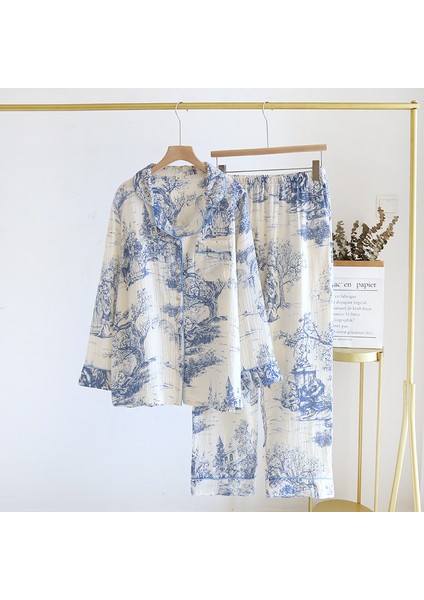 Organik Pamuk Müslin Kumaş Pijama Takımı