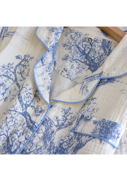 Organik Pamuk Müslin Kumaş Pijama Takımı