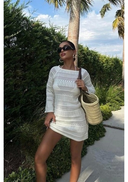 Daisy Kroşe Mini Elbise 2560-01