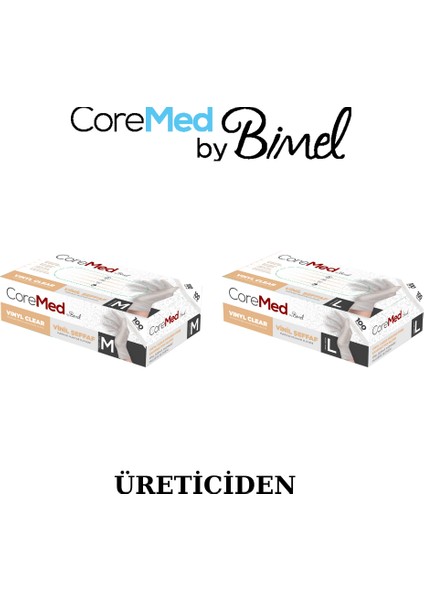 Vinil Şeffaf Muayene Eldiveni M - 1 Paket 100'LÜ fırsatları