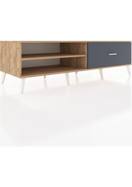 Kronos Tv Ünitesi Tek Raflı Tek Çekmeceli 176X59X51 Çam-Çam/antrasit fiyatları