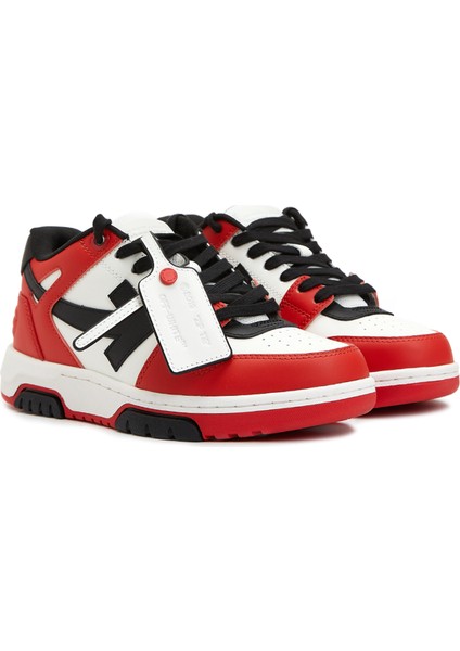 Kırmızı Beyaz Logolu Erkek Deri Sneaker fiyatları