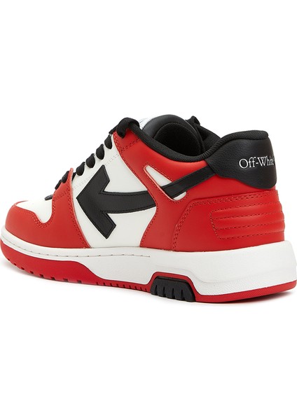 Kırmızı Beyaz Logolu Erkek Deri Sneaker modelleri