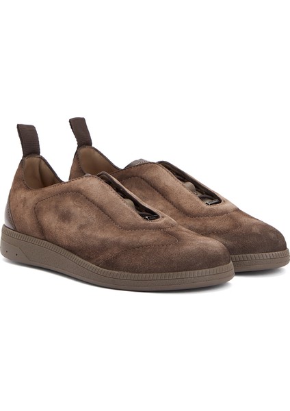 Koyu Bej Erkek Deri Sneaker fiyatları