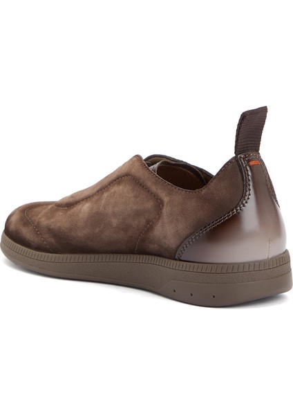 Koyu Bej Erkek Deri Sneaker modelleri