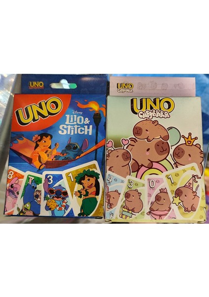 Uno Oyun Kartı ( 2 Adet ) ( Stitch-Capybara Figürlü)