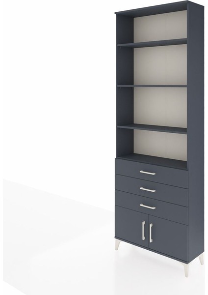 Arges Dolap 4 Raflı 3 Çekmeceli 2 Kapaklı 88X30X243 Antrasit-Antrasit modelleri