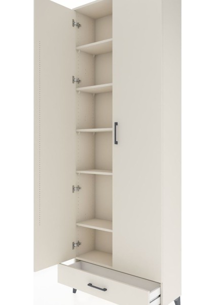 Arges Dolap 6 Raflı Tek Çekmeceli 2 Kapaklı 88X30X243 Aytaşı-Aytaşı indirimleri