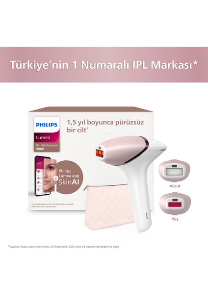 Lumea BRI950/02 Lumea Lazer Epilasyon Ipl Tüy Alma Cihazı Yüz+Vücut+Hassas Bölge Kullanımı,kablolu/kablosuz Kullanım fiyatları