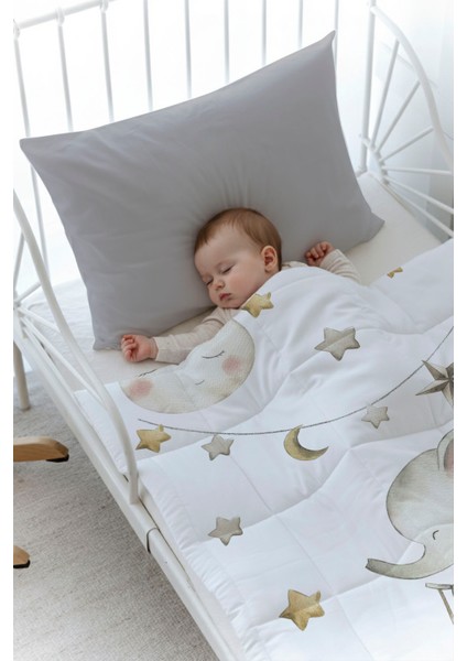 Organik Baskılı Bebek (100X150 Cm) Yorgan Seti - Iconic Serisi - Filin Düşleri fiyatları