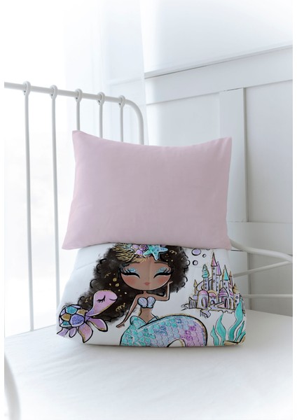 Organik Baskılı Montessori (100X200 Cm) Yorgan Seti - Iconic Serisi - Brunette Mermaid modelleri
