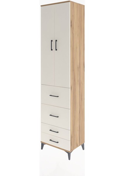 Hyperion Dolap 4 Raflı 4 Çekmeceli 2 Kapaklı 60X44X243 Çam-Aytaşı modelleri