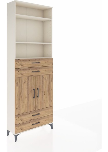 Arges Dolap 5 Raflı 4 Çekmeceli 2 Kapaklı 88X30X243 Aytaşı-Çam fiyatları
