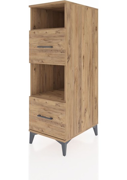 Kronos Dolap 2 Raflı 2 Çekmeceli 44X59X134 Çam-Çam modelleri