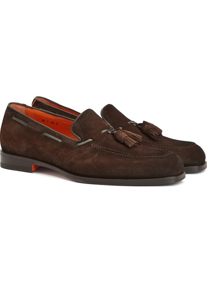 Brando Koyu Kahverengi Erkek Süet Loafer fiyatları