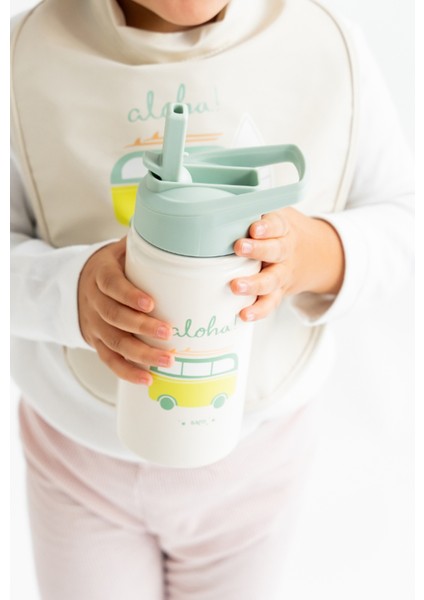 Happy Dino Paslanmaz Çelik Pipetli Termos Suluk 500ML fiyatları