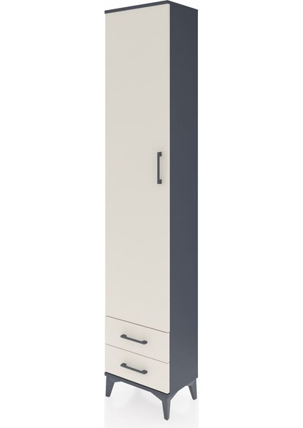 Arges Dolap 5 Raflı 2 Çekmeceli Tek Kapaklı 44X30X221 Antrasit-Aytaşı modelleri