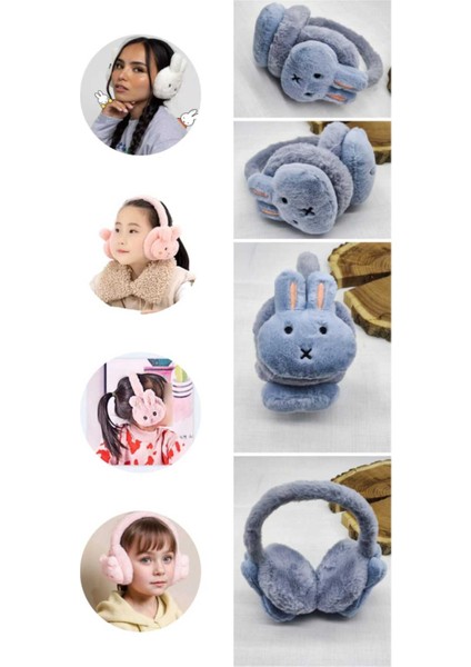 1 Adet Tavşan Model Kışlık Kulaklık Peluş Kulaklık Çocuk Peluş Kulaklık Kız Çocuk Kulaklık