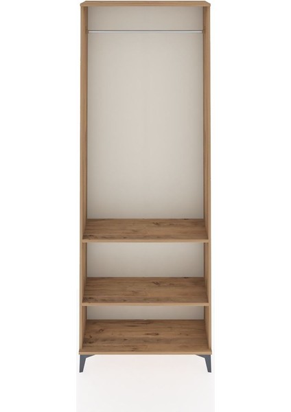 Arges Dolap 2 Raflı Tek Askılı 88X30X243 Çam-Çam