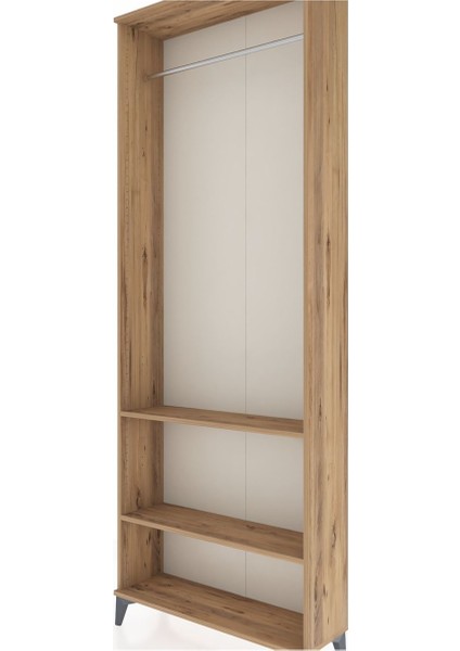 Arges Dolap 2 Raflı Tek Askılı 88X30X243 Çam-Çam indirimleri