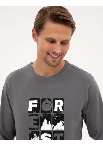 Erkek Koyu Gri Pijama Takımı 50322655-VR080 fiyatları