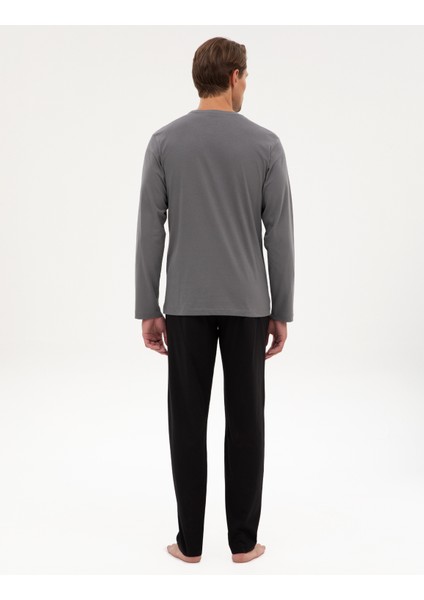 Erkek Koyu Gri Pijama Takımı 50322655-VR080 indirimleri