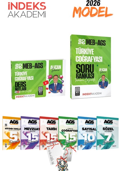 2026 Meb Ags Coğrafya Soru Bankası ve Ders Notları Seti + 6lı Branş Deneme Seti